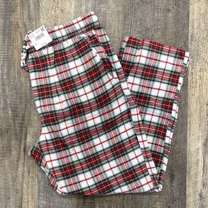 NWT American Eagle Outfitters Red and White Plaid Pajama Pants Size Large